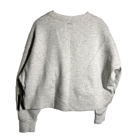 Abercrombie & Fitch YPB Neo-Knit Crew Neck Sweater Cropped Size XL NEW‎ Grayy - Picture 5 of 10